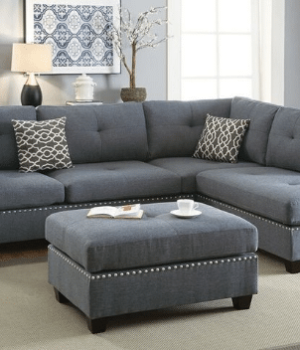 ARISE IV  SERIES 5 SEATER FABRIC SPACIOUS  SECTIONAL SOFA  &  CENTRE OTTOMAN Living Room Largelife Furnitures