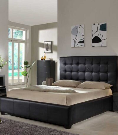 Adorable Series 013 – King Size Bed Frame  (Upholstered) With 2 Night Stands Bed Frames Largelife Furnitures
