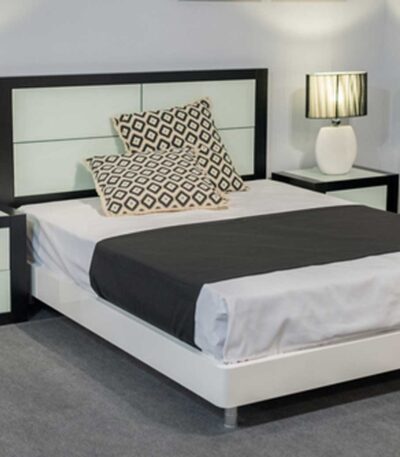 Adorable Series 021 – King Size ( 6ft by 6ft)  Bed Frame  With 2 Night Stands Bed Frames Largelife Furnitures