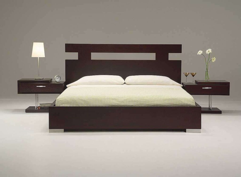 “”””””””Abiola IV Series”””””””– 6ft by 6ft King Size Bedframe With 2 Night Stands Bed Frames Largelife Furnitures