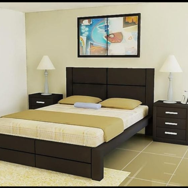 Allure IV Series 6ft by 6ft KingSize Bedframe with 2 Bedsides