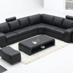 Confidence 7 Seater Leather Sectional Sofa  2 Side Ottomans