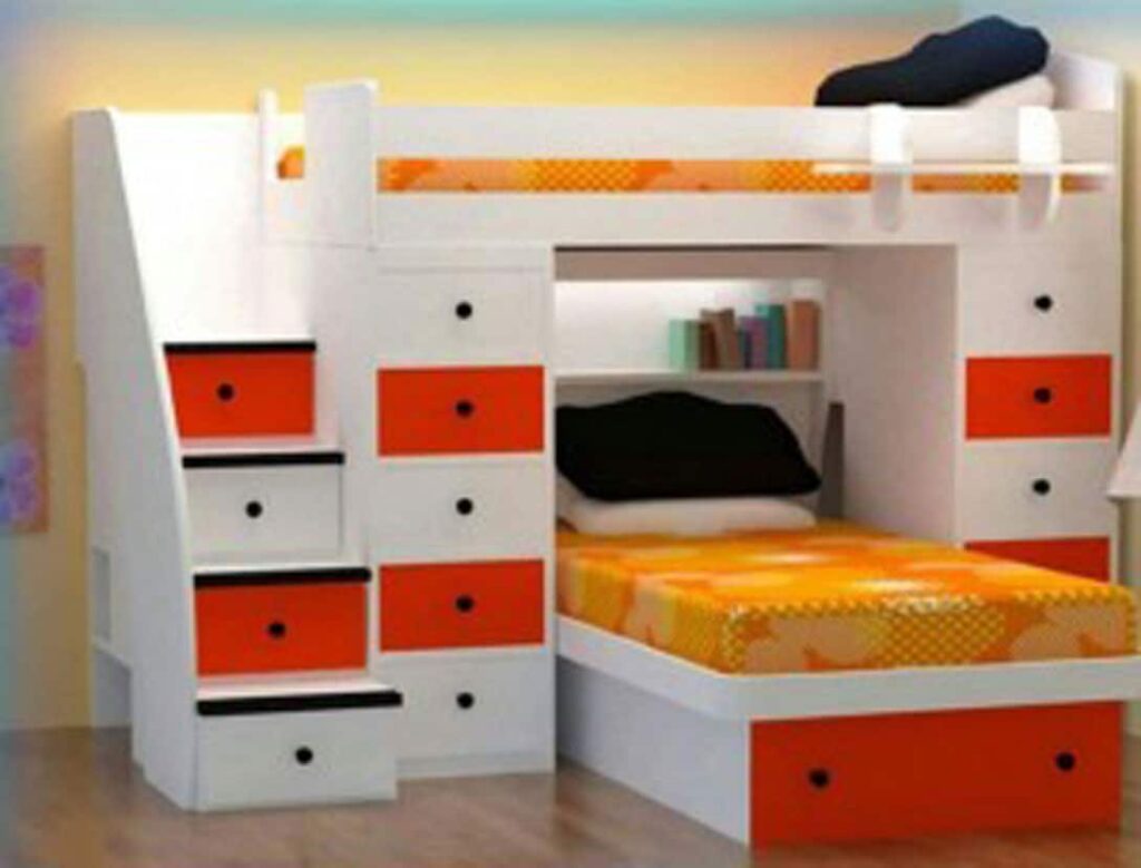 Glorious Kids Room Set 012 – 2 in 1 Bed Frame (Triple Layer) Baby and Kid's Largelife Furnitures