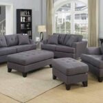 Boom Series Premium Elite Fabric Sofa Set (3,2,1,1)  Ottoman