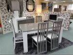 Andrew 6 Seater Mahogany Dining With High Gloss Finish Table Finish