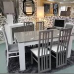 Andrew 6 Seater Mahogany Dining With High Gloss Finish Table Finish