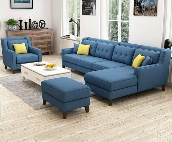 IMG-20190722-WA0005-1.jpg Arctic Series (Spacious) 5 Seater Sectional Sofa & Single Seater & Ottoman + Centre Table - Image 1