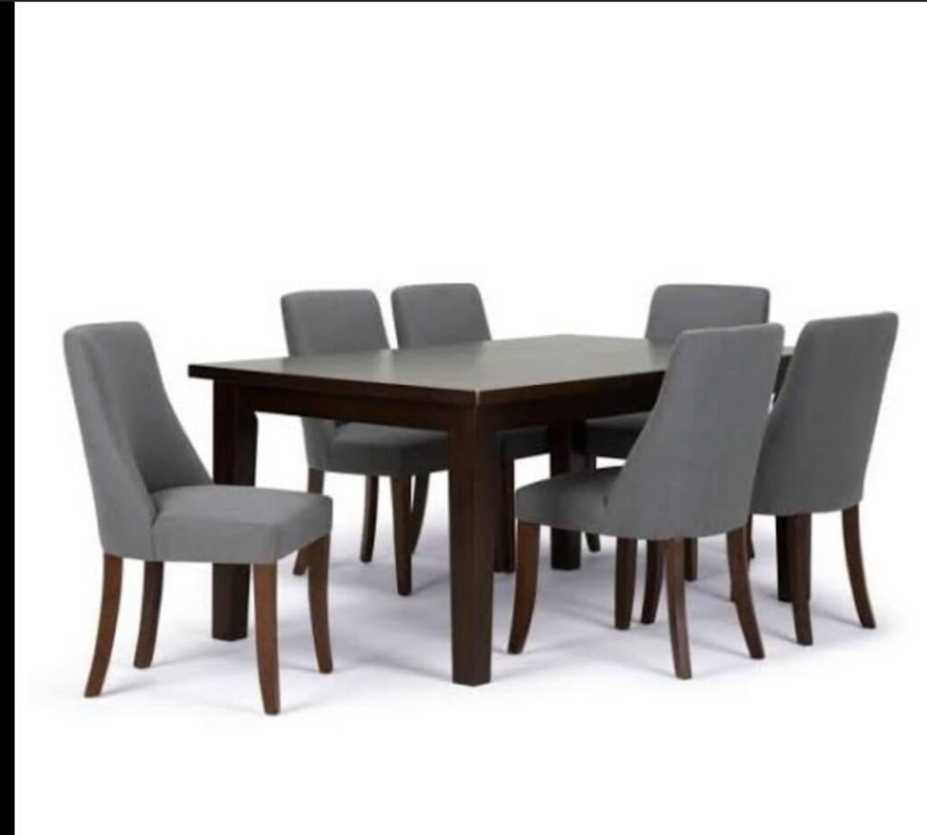BetterLife Series 6 Seater Premium Leather upholstered Dining Set Dining Room Largelife Furnitures