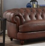 Hilton IX Series Genuine Italian Leather Premium Chesterfield Sofa Set. (3+2+1+1) Seaters + Ottoman - Image 6