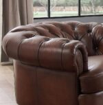 Hilton IX Series Genuine Italian Leather Premium Chesterfield Sofa Set. (3+2+1+1) Seaters + Ottoman - Image 9