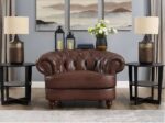 Hilton IX Series Genuine Italian Leather Premium Chesterfield Sofa Set. (3+2+1+1) Seaters + Ottoman - Image 5