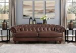 Hilton IX Series Genuine Italian Leather Premium Chesterfield Sofa Set. (3+2+1+1) Seaters + Ottoman - Image 4