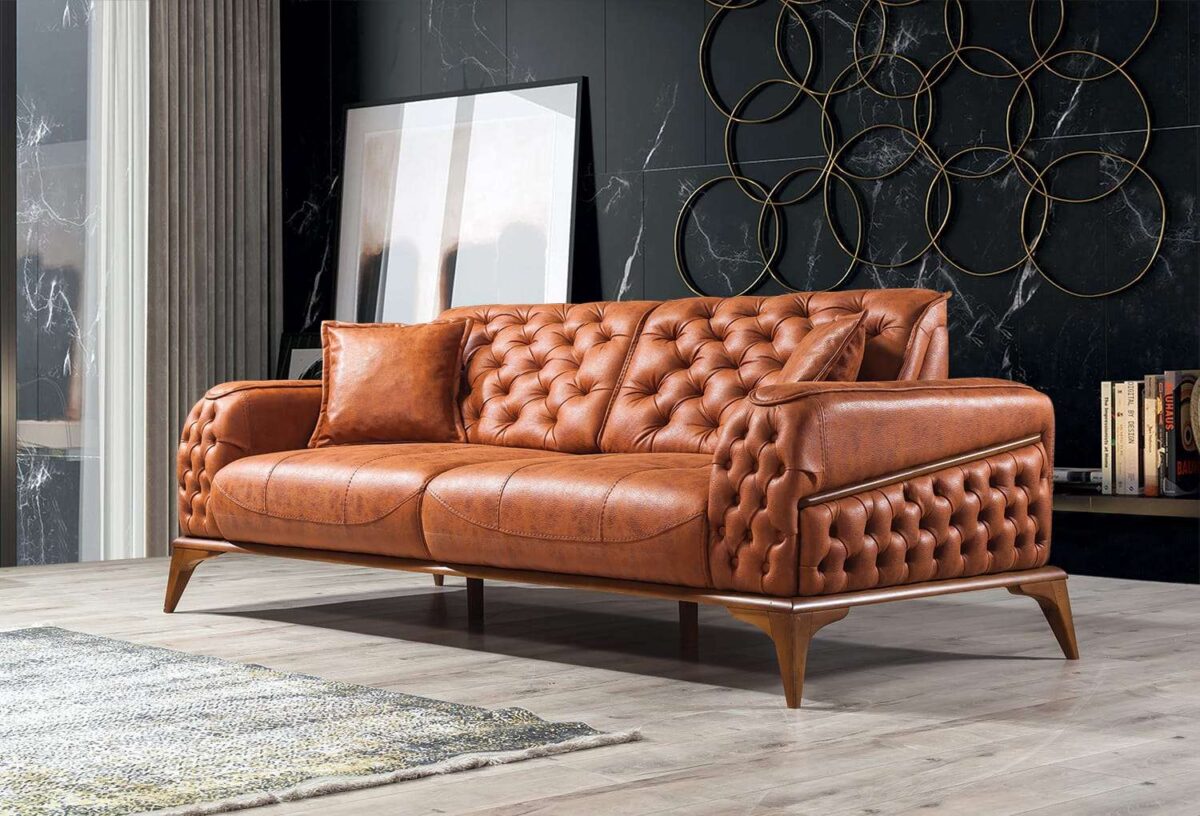 Ambience IX Series Premium 7 Seater Chesterfield Sofa Set (3+2+1+1) - Image 8