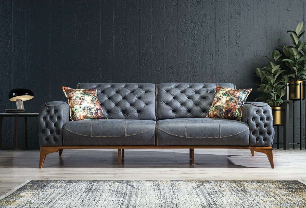 Ambience IX Series Premium 7 Seater Chesterfield Sofa Set (3+2+1+1) - Image 7