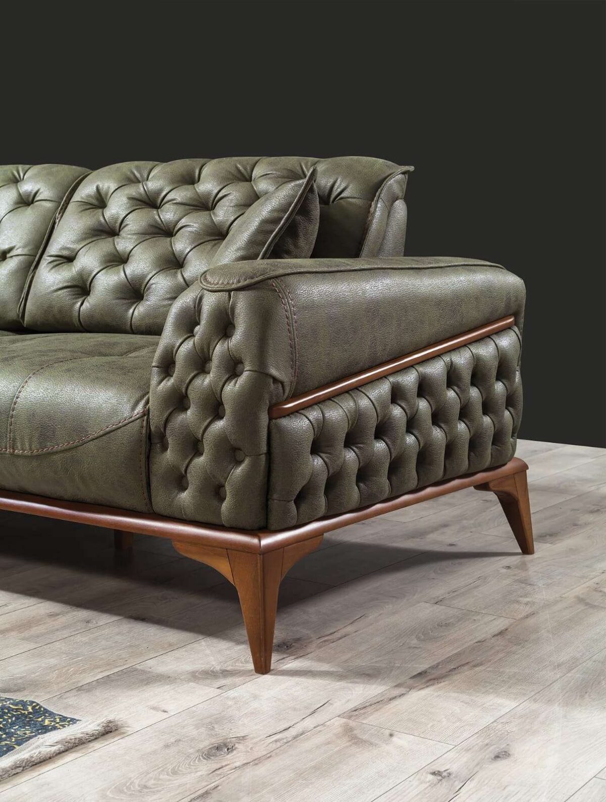 Ambience IX Series Premium 7 Seater Chesterfield Sofa Set (3+2+1+1) - Image 5