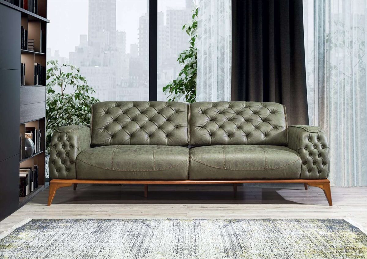 Ambience IX Series Premium 7 Seater Chesterfield Sofa Set (3+2+1+1) - Image 3
