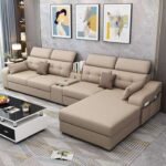 """"Abayomi IX"""" Series Premium Fabric 5 Seater Sectional Sofa Set (With Functional adjustable headrests) - Image 2