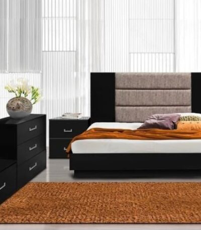 Akanni V Premium Kingsize 6ft by 6ft BedFrame  with 2 Bedsides Bed Frames Largelife Furnitures