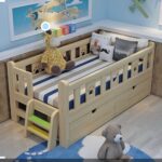 Happy Child Series Single Bedframe (3ft by 6ft) with Inbuilt Base Drawers
