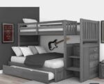 Omega IV Series 3 in 1 Bunk Bed with inbuilt (Storage Drawers) (100% HDF Finish)