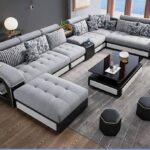 """"Brandon"""" Series 10 Seater Sectional Sofa Set &  4 Upholstered Stools & Centre Table
