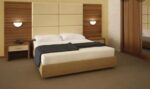 GOLD CRUST SERIES LUXURY (6FT BY 6FT)  BEDFRAME WITH LIGHTS AND 2 BEDSIDES