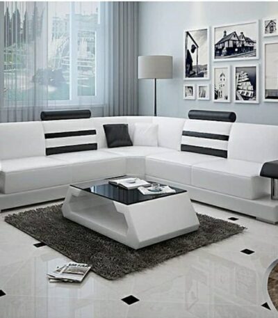 Adele Series 7 Seater Sectional Premium Leather Sofa Set with Coffee Table Living Room Largelife Furnitures