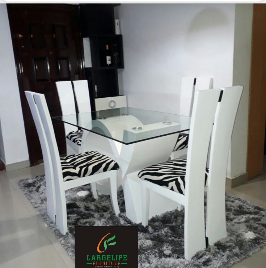 Aaron Series 4 Seater Exotic (Premium) Dining Set Dining Room Largelife Furnitures