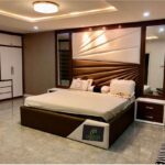 Anita IV Series Premium 6ft by 6ft Kingsize Bedframe + Mirrored Bedsides