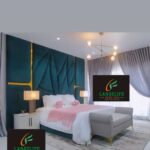 "Hilton IX" Series Premium Grand 6ft by 6ft Kingsize Bedframe with 2 Bedsides & Foot stool