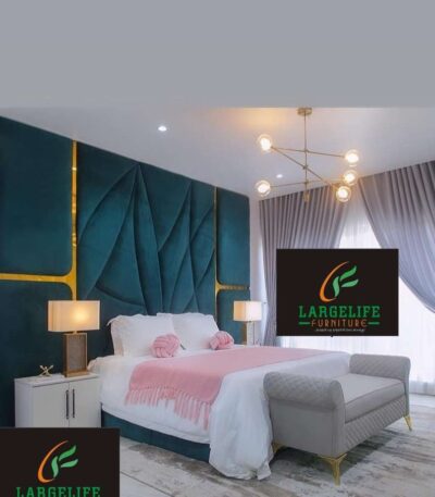“Hilton IX” Series Premium Grand 6ft by 6ft Kingsize Bedframe with 2 Bedsides & Foot stool Bed Frames Largelife Furnitures