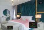 "Hilton IX" Series Premium Grand 6ft by 6ft Kingsize Bedframe with 2 Bedsides & Foot stool - Image 3