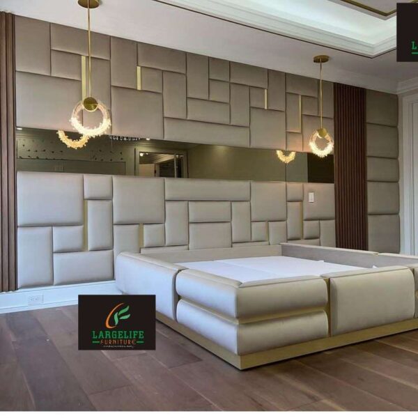 """"""Hilton IV""""""" Series Premium 6ft by 6ft Master Bedframe with 2 Bedsides