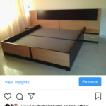 Morning Dew Series 6ft by 6ft Bedframe   2 Bedsides