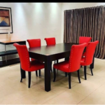Lucy's Series 6 Seater Dining set (with Premium Gloss Table Top Finish)