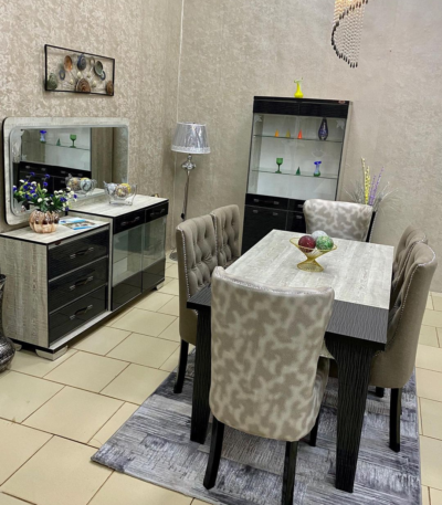 Almond Series 6 Seater dining set (With Open & Close Dining table for cutlery set) Dining Room Largelife Furnitures