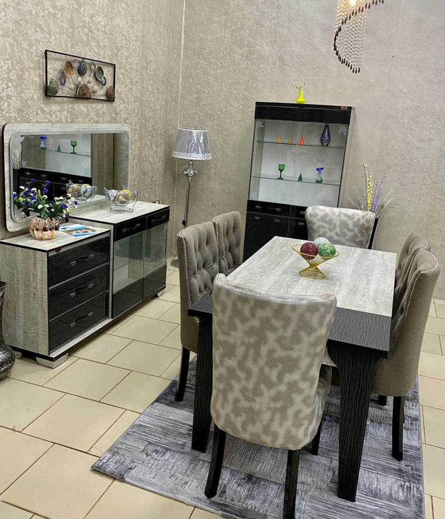 Almond Series 6 Seater dining set (With Open & Close Dining table for cutlery set) Dining Room Largelife Furnitures