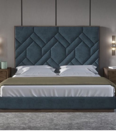 Alex IX Series 6ft by 6ft King Size  Upholstered Bedframe  with 2 Bedsides Bed Frames Largelife Furnitures