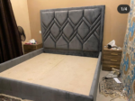 Alex IX Series 6ft by 6ft King Size  Upholstered Bedframe  with 2 Bedsides - Image 5