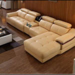 Adenike Series Premium Leather Spacious 5 Seater Sectional Sofa With (Cup Holders)