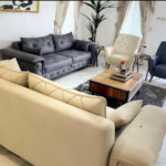 Aaron V Series Elite Premium Leather (3+2+1+1) Sofa Set (With Micro Detailed Sewing)