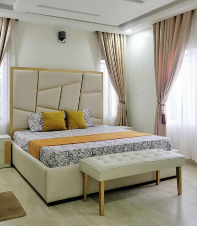 Adewale Series 6ft by 6ft KingSize Bedframe & 2 Bedsides &FootStool Bed Frames Largelife Furnitures