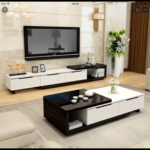 GoldMyne Series Premium High Gloss Finish TV Entertainment Unit & Coffee Table Set
