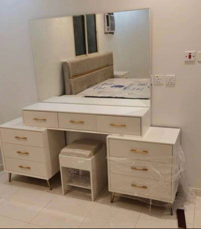 Folake Series Premium Dresser Set (with Gold Plated Handles and Legs) Chest of Drawers Largelife Furnitures