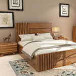 "Affectionate IV" Series Premium 6ft by 6ft King Size Bedframe with 2 Bedsides