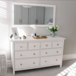 Hustle Series 5ft Dresser with Mirror (with gold plated knobs)