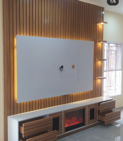 Bianca IV Series Elite TV Entertainment Media  Unit with *(Electric Fire Place)* 8ft by 8ft Height Hot New Designs Largelife Furnitures