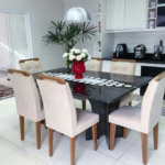 Allure IV Series Premium 6 Sitter Dining Set with 100% Premium Quartz Marble Table
