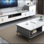 Abass IV Series Premium TV Entertainment Unit & Coffee table Combo Set (Premium High Gloss Finish)