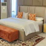 GoodLuck Series 6ft by 6ft KingSize Bedframe with 2 Bedsides & Ottoman